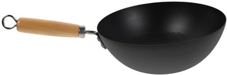 FELTECHELECTR Petit Wok Fer Pour Cuisinière à Gaz Poêle à Frire Pour Usage Quotidien Ustensiles De Cuisine Pratiques