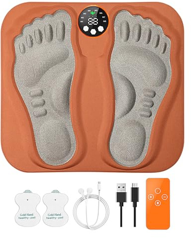 Massagers de Foot EMS - Dispositivo eléctrico para piernas | Almohadilla recargable con máquina remota y compacta para del dolor, hombres y mujeres, gimnasio, hogar, lugar de trabajo, relajació