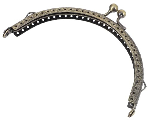 IWOWHERO Chiusura Metallo Semicircolare Vintage per Borse Fai da Te Telaio Manico Robusto e Leggero per Borsette Portamonete e Clutch Artigianali