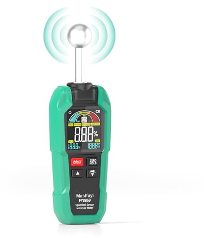 Mastfuyi Medidor de humedad,Adecuado Para Madera, Paredes, Obras, Alarmas y Detectores de Humedad Medidor de Humedad Sin Contacto de 20-40 mm