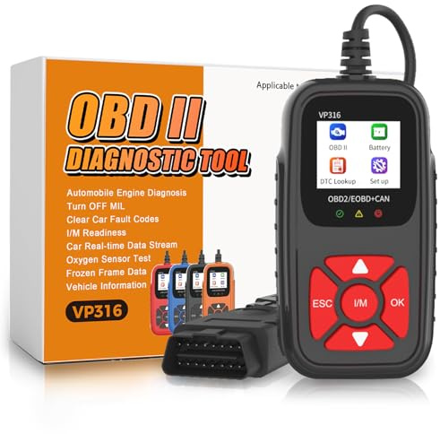 Dispositivo de diagnóstico iKiKin OBD2 para Todos los vehículos a Partir de 1996 | Lectura y solución de códigos de Error + Datos en Vivo Directamente en la Pantalla Plug & Play