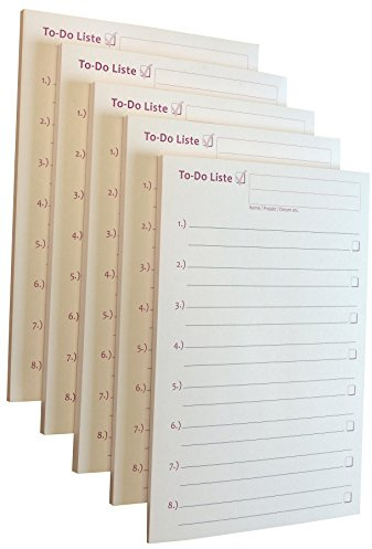20x To-Do Liste - Notizblock für bessere Organisation und mehr Zeit - 50 Blatt, 12 x 16,8 cm, Schwarz/Rot bedruckt (22578)