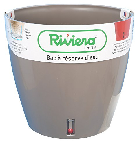 Riviera-Pot DE Fleurs EVA Rond Ø26-TAUPE