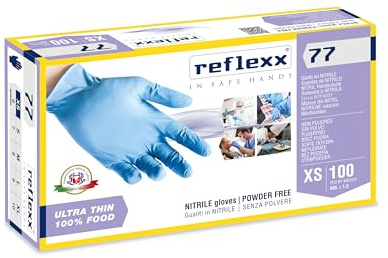 REFLEXX R77100/XS puderfrei Nitril Handschuhe Gr 3.0