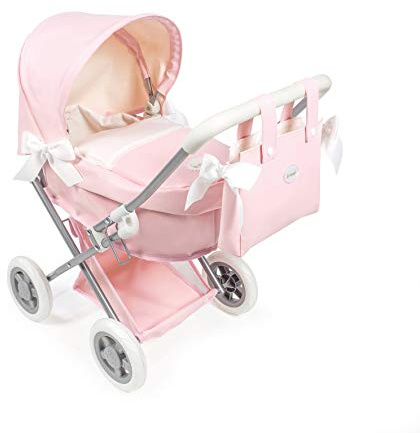 Diset La Nina- Liten barnvagn Konstläder Rosa dockor, Färg (Diset 65049)