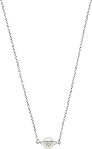Emporio Armani Femme Collier Pendentif en Argent Sterling, Longueur totale : 35cm + 7cm de chaîne ajustable