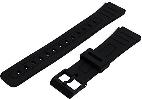 NAVZA Silicone Ruber Replacement WaterProof Watch Strap Fit to Casio F-91W (Black)