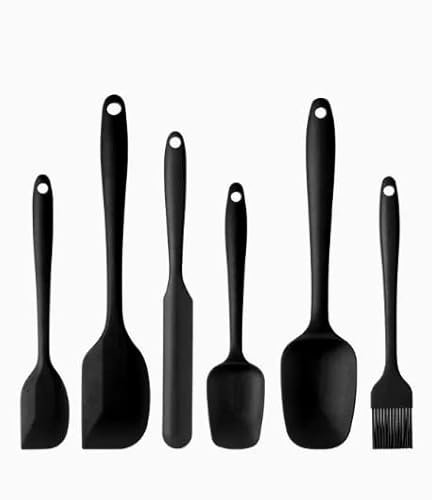 TATSEN 6pcs/set Cooking Tools Set Non-stick Cooking Spoon Spatula Ladle Egg Beaters Silicone Heat-Resistant Cream Scraper Kitchen Tool (Color : C)