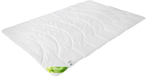 Traumschloss Sense of Nature Wildseide & Naturfaser Sommerbettdecke 200x200cm, leichte und kühlende Sommer-Bettdecke aus 50% Seide 50% Tencel, weiß