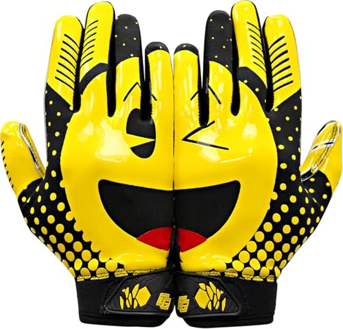 Eternity Gears Smiley ungdom fotbollshandskar - Tacky Grip ungdom fotbollshandskar (ungdom M-L)