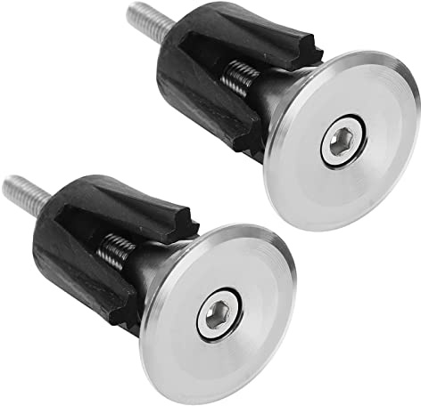Tissting 1 Paar Fahrrad Lenkerstopfen Aluminiumlegierung Expansion Verstellbare Fahrrad Lenker Endkappen Lenkerendkappen für Mehr als 17mm MTB BMX Rennrad Lenker