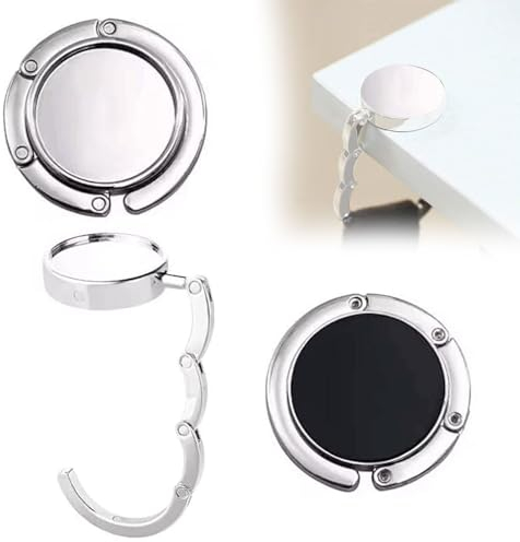 Tisch Handtaschenhalter Haken, Handtasche Tasche Aufhänger, Faltbare Handtasche Haken, Faltbare Antirutsch Taschenhaken Halterung, Zusammenklappbar Handtaschen Haken, Tischhaken für den Geldbeutel