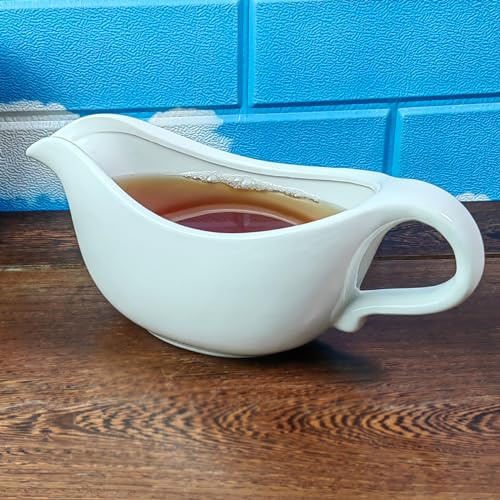 TripDock Sauciere mit großem Fassungsvermögen, 680 ml, Weiß – perfekte Ergänzung für Ihren Feiertagstisch