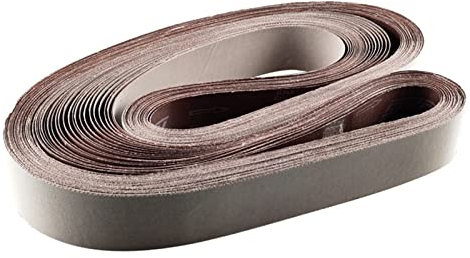 DOWNER Schleifpapier-Polierband, 10 Stück, Aluminiumoxid-Schleifband, 2100 x 50 mm, weiches Tuch, Schleifbänder, P1200, Edelstahl, Polieren, Entgraten, Schleifen