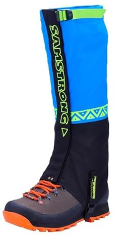 ARrase Outdoor Gaiters, Kid' Waterproof Hiking Gaiters with Upgraded Rubber Foot Strap, Adjustable Snow Boot Gaiters for Walking, Cycling Fenders (Color : Style 6, Size : Medium)