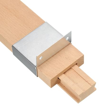 QUARKZMAN 2 Stück Holzschubladenführungen mit Metallgleitbügel, klassische Holz-Mittelstreckenführung, Ersatzset für Holzschubladen-Gleitschienen, 15-3/4 Zoll (40 cm)