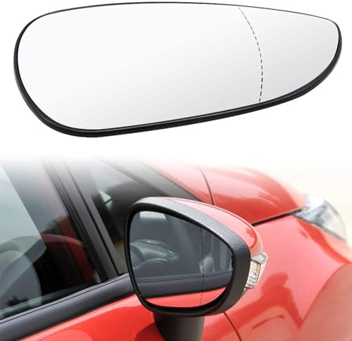 MengZJ Spiegelglas für Ford Fiesta Mk7 MK8 SeitentüR AußEnspiegel Links Rechts Beheizt mit TräGerplatte 2008-2020,right-2008-2017