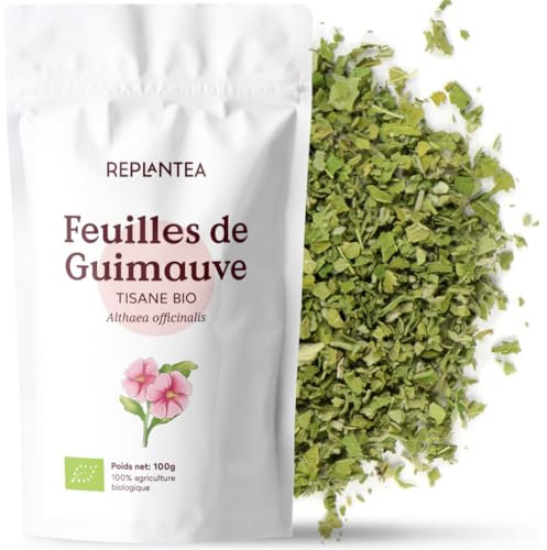 GUIMAUVE TISANE BIO 100g (50 Tasses) | Feuilles de Guimauve Pures et Propres Althaea officinalis REPLANTEA