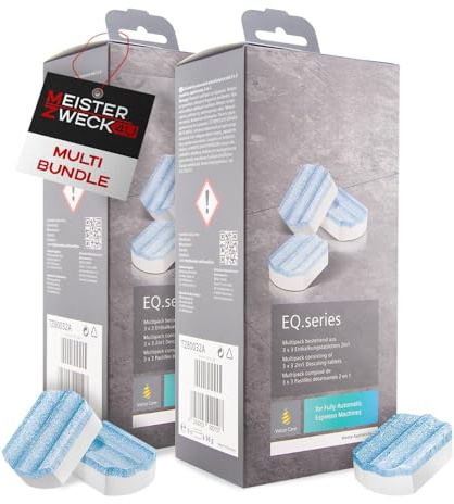 MEISTERZWECK4U 2in1 Entkalkungstabletten kompatibel mit Siemens EQ series TZ80032A 6 Tabletten für Kaffeevollautomaten - Entfernt Kalk, schützt vor Korrosion & geruchsneutral - Kaffeemaschine