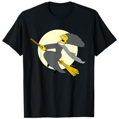 The Simpsons Halloween Witch Costume Marge on Flying Broom Camiseta