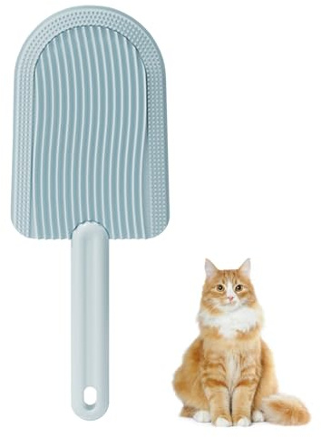 Cat Tongue Comb,Cat Tongue Brush,Soft Cat Tongue Brush,Multifunctional Pet Ice Cream Massage Comb,Cat Tongue Licking Hair Comb Use on Pets to Remove Loose Hair or Massage(Blue)