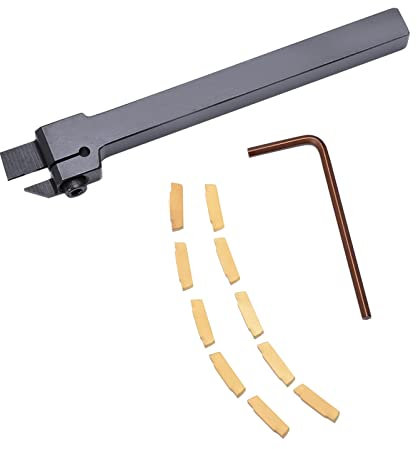 PNMNZTPAP 10 Pezzi Mgmn200. Inserti in Metallo Duro Blades Dorati + 1pc Mgehr1010-2. Turning Tool Holder Boring Bar for Chiave Inglese Utensile da Taglio al tornio