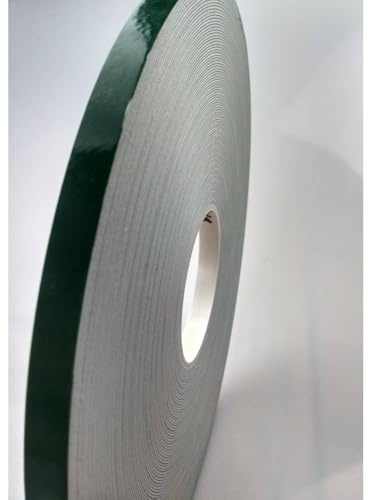 White Double Sided Polyethylene Foam Tape – Strong Adhesive Mounting Tape for Automotive, Glass, Metal & Plastics (12mm x 2mm x 25m)