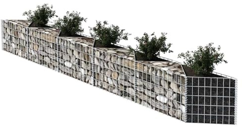 Gabion Panier à Pierres, Mur en Gabion Acier galvanisé 300x30x50 cm
