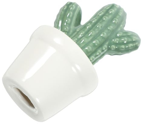 HOMOCONO Decorazione di Cactus in Ceramica Dorata Aspetto Bello per Decorazione Casa Classica, Ornamento da Giardino per Ambienti Domestici