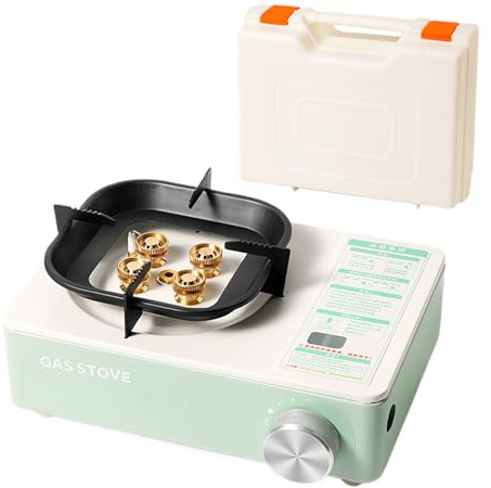 Stufa portatile - Stufe da campeggio con valigetta di trasporto per cucinare, 6000 W ad alta potenza, utensili da cucina portatili per alpinismo, escursionismo