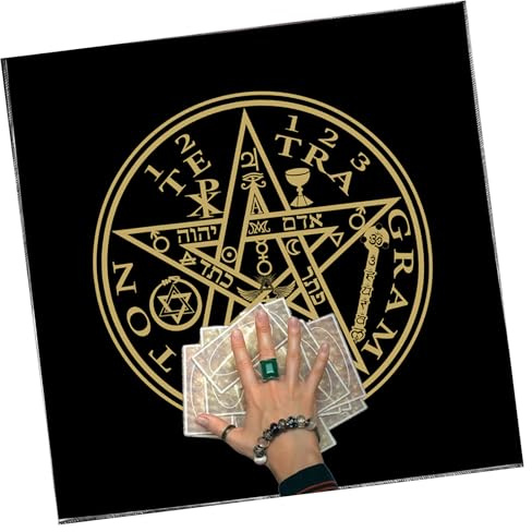 DOUDINGMAO Lujoso mantel de terciopelo para tarots, mantel de tarot, tela de lectura mística para tarots, rejillas de cristal, práctica espiritual