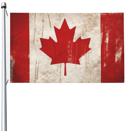 Bandiera 90 x 152 cm Double Sided Banner Decorazione Outdoor Bandiera Retro Canada Bandiere 200D Heavy Garden Bandiere in Ottone Occhielli in Tela Intestazione Esterno Cortile Banner per Vacanze
