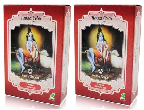 2 UNIDADES HENNA POLVO CAOBA LUMINOSO 100 GR