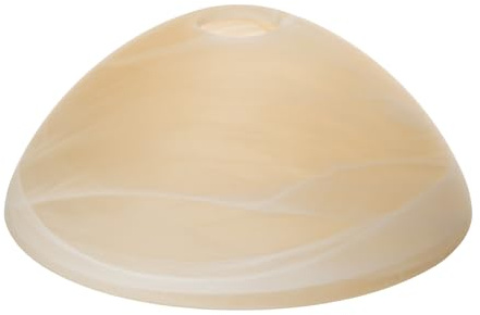 Lampenschirm Lampenglas Leuchtenglas Ersatzglas Alabaster Beige Ø 300mm 30cm Alabasterglas für Fassung E27 Loch 40mm Glas champagne matt