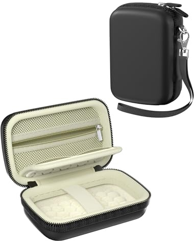 ProCase Digital Camera Case for CAMKORY/Lecran/Lecnippy/Froitx/aycy/FJFJOPK/Kodak PIXPRO FZ55/FZ45 4K Vlogging Camera, Compact Hard Storage Travel Bag with Mesh Pocket for Batteries, SD Card -Black