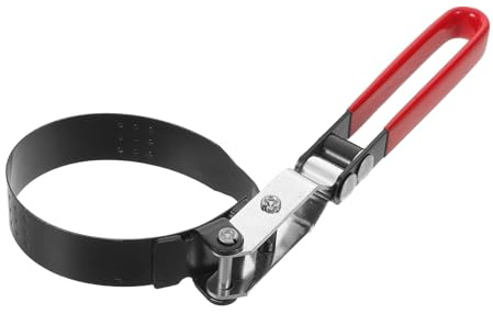 Alipis Clé à Sangle en Acier Réglable pour Filtres à Huile Moteur 60-73 Mm Outil Compact pour Démontage Filtre Huile Auto et Moto Clé Métallique de Serrage Adaptée aux Petits