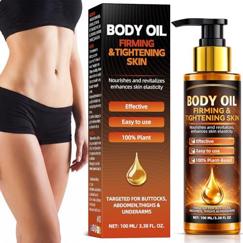 Skin Firming Oil, Firming Body Oil for Saggy Skin and Crepey Skin, Nourishing Body Oil for Arms, Thighs, Belly & Butt, Skin Oil for All Skin Types, Body Oils for Women and Men, 100 ml