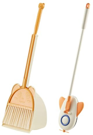 Sharplace Set de Limpieza para Niños, Pequeño Ayudante de Limpieza, Set de Escoba para Niños Pequeños, Set de Juego de Limpieza para Jardín de Infantes Y Preesc, Amarillo