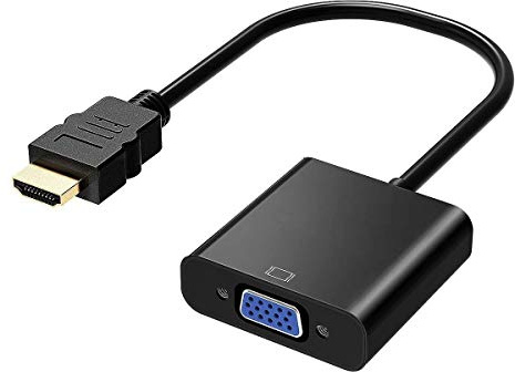 Adattatore da HDMI a VGA, placcato oro, da maschio a femmina, per computer, desktop, laptop, PC, monitor, proiettore, HDTV, Chromebook, Raspberry Pi, Roku, Xbox e altro HDMITOVGA