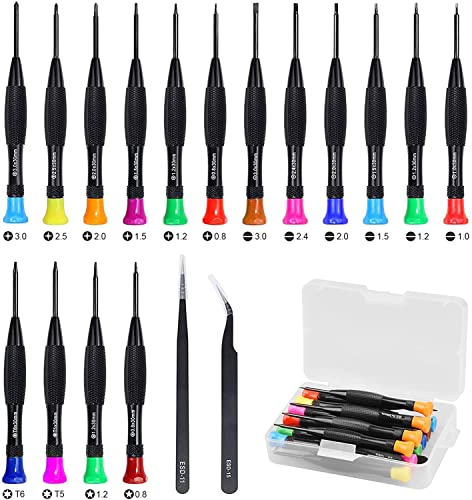 Surcotto Small Precision Screwdriver Set, Glasses Screwdriver, Magnetic Mini Repair Tool Kit for Jewellers Watch PS4 P5 Ring Doorbell Computer Sunglasses Watchmakers Repair