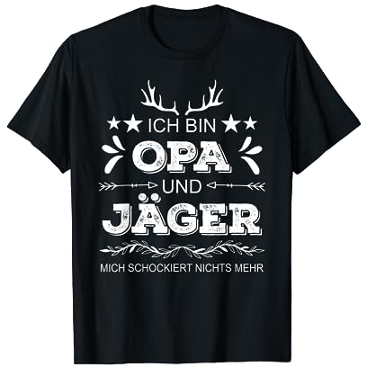 Jäger und Opa Jagdbekleidung Herren Jagd Jäger T-Shirt