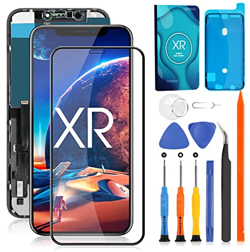 ARSSLY Pantalla LCD Reemplazo para iPhone XR, 6.1 Compatible con A1984, A2105, A2106, A2108, Incluye Protector de Pantalla y Herramientas de Reparación