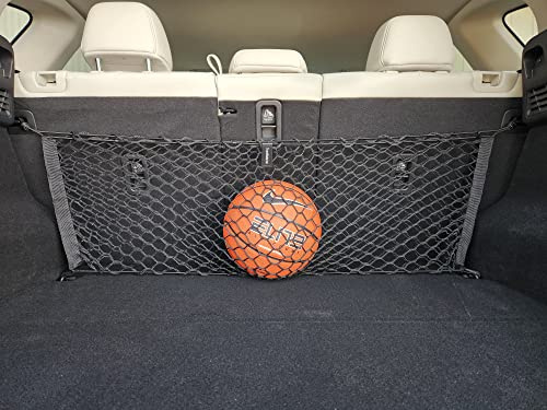 Back Seat Style Automotive Elastic Trunk Mesh Cargo Net for Mazda CX5 S Carbon Premium Turbo 2023-2026 -Premium Trunk Organizer and Storage - Luggage Net for Crossover - Car Organizer for Mazda CX5
