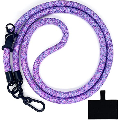 Thick Rope Cell Phone Lanyard Spacer, Anti Theft Phone Strap, Adjustable Crossbody Phone Strap, Universal Crossbody Patch Phone Lanyards, for All Smartphone (47)