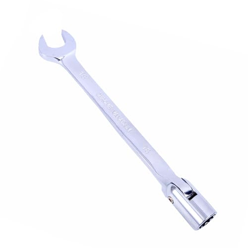 Vokenforu 18mm Socket Spanner, Ratchet Combination Wrench, Hardened Chrome Vanadium Steel Open End Spanner Metric