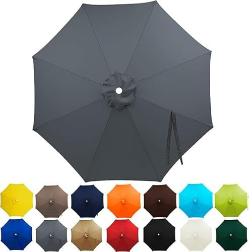 XRDSHY Sonnenschirm Ersatzbezug 2.5m/2.7m/3m/3.5m/4m 6/8 Streben, UV-Schutz Ampelschirm Bezug, Wasserdicht Schirmbezug Sonnenschirm Ersatzteile für Balkon, Garten, Pool und Strand