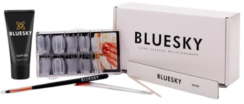 Bluesky Gum Gel Nail Extension Kit, Milky White – 60g, Poly Gel Nail Kit, Perfect for Beginners and Salon Professionals, Contains: Polygel, Dual Forms, Brush Applicator, Nail File & Cuticle Pusher