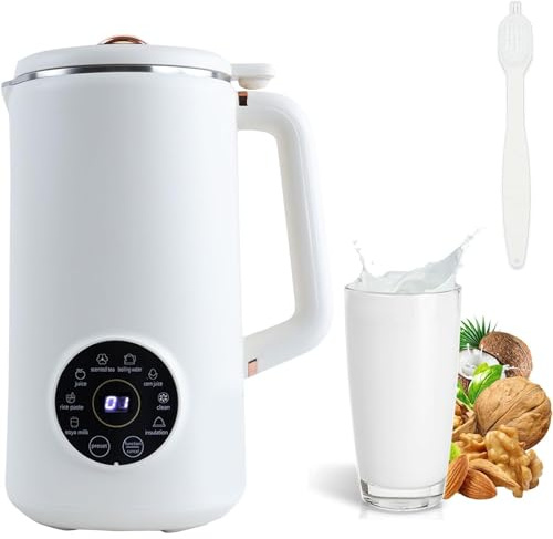 NGARY Máquina para Hacer Leche de nueces, máquina automática de Leche de almendras de 1000ML con 8 Modos, Cita Inteligente de 12 Horas y Limpieza automática, para leches caseras