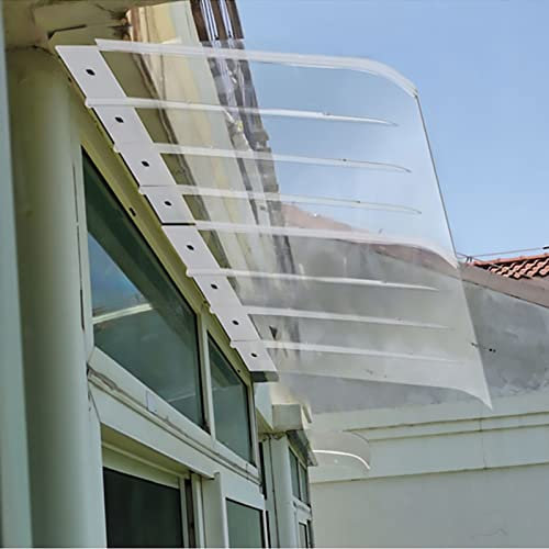 Window Awning Door Canopy Awning,Invisible Window Rain Shelter Cover Porch Overhead Canopy UV Resistant Porch Awning Shelter for Back Door, Porch, Window (50x90cm/20x35in)