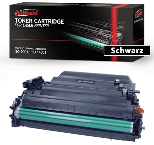 JetWorld Toner Kompatibel HP E60055 W9004MC Schwarz für LaserJet Enterprise Managed E60055dn, E60065dn, E60065dx, E60065x, E60075dn, E60075x 50000 Seiten je Tonerkartusche, Hochwertiger Druck